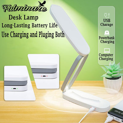LED Desk Lamp with Touch Control, Dimmable, 3 Color Modes, Eye-Caring, USB Charging Port