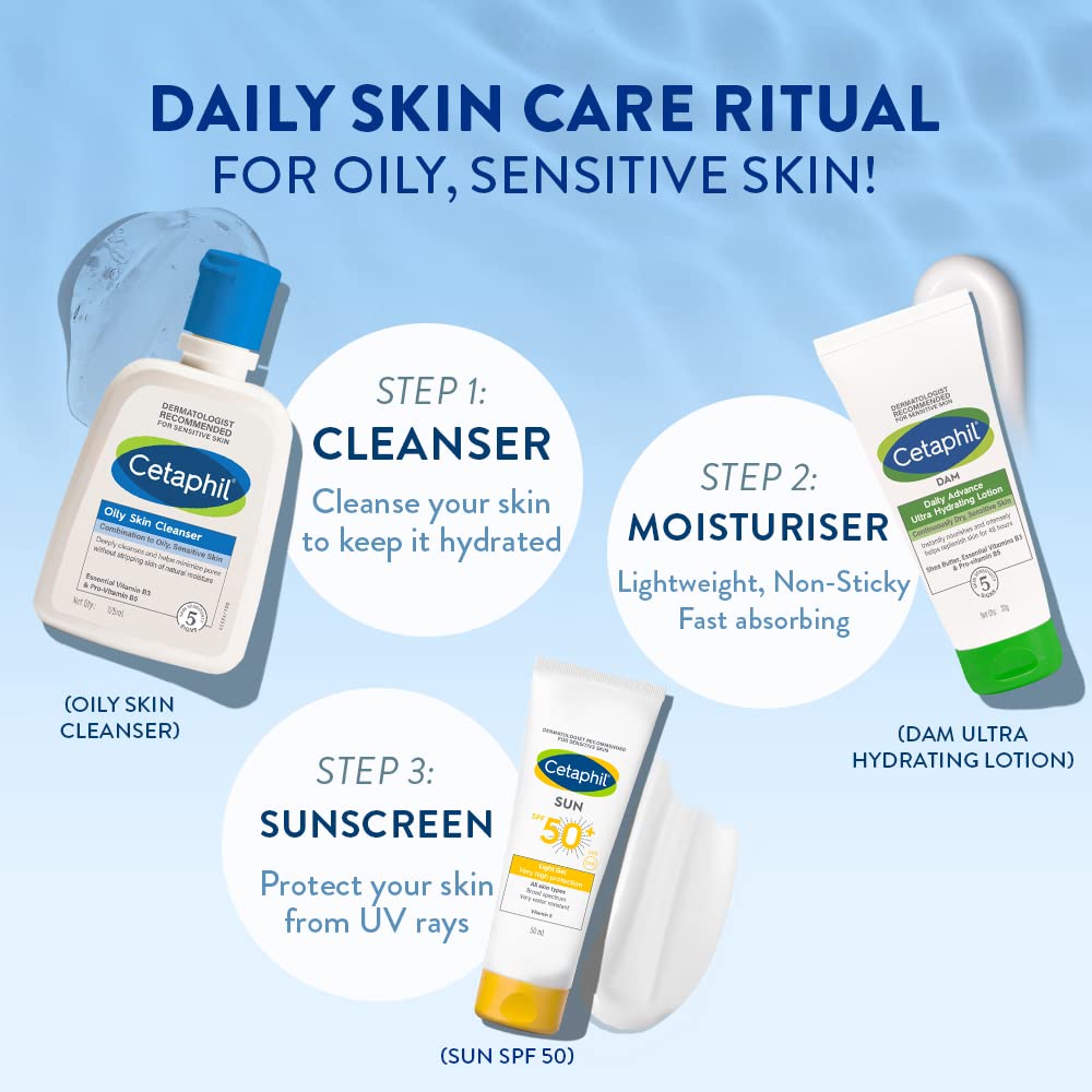 Cetaphil Oily Skin Cleanser, Foaming Face Wash, 125ml