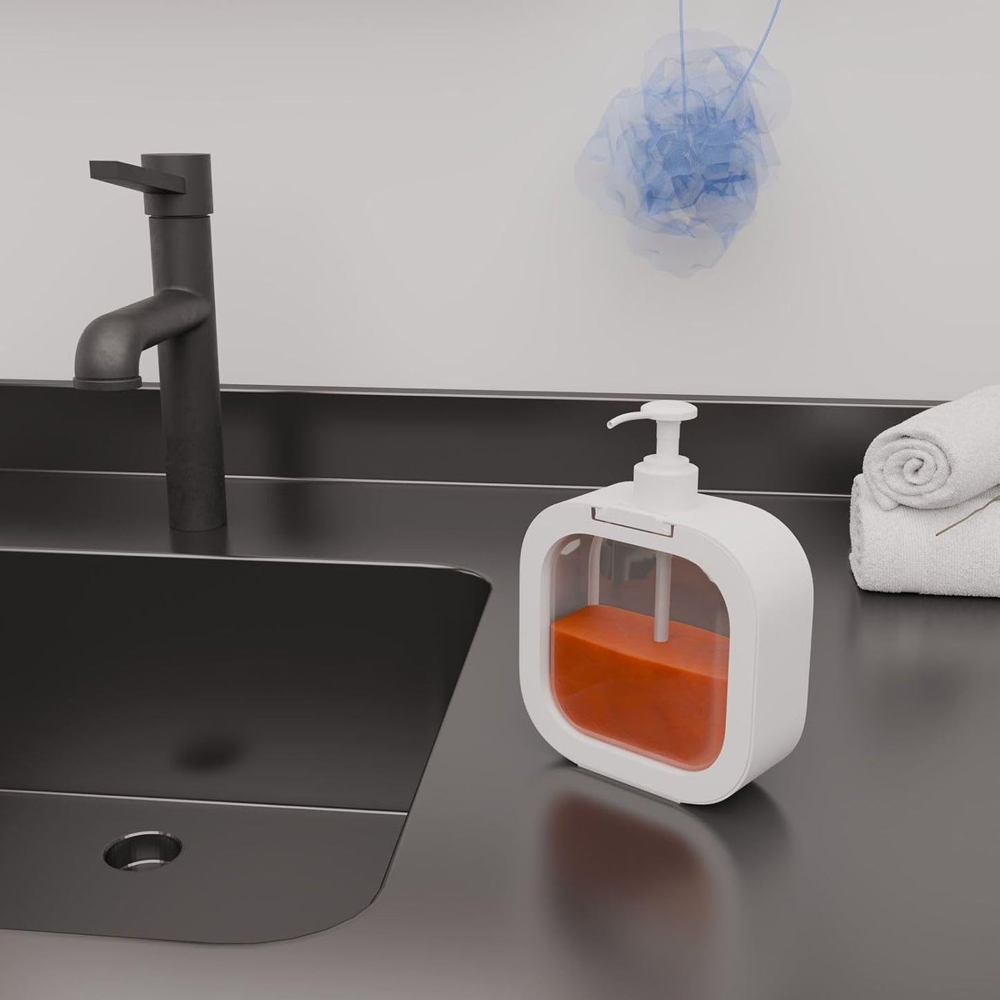 300ML Soap Dispenser - Clear PET Plastic - Leak-Proof Pump - Versatile for Bathroom & Kitchen