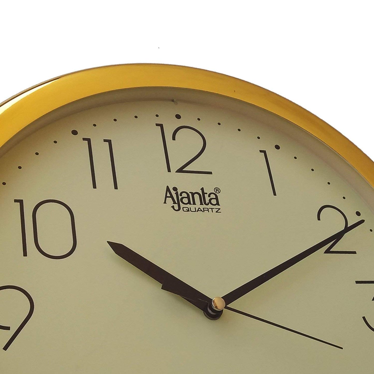 Ajanta Abstract Quartz Analog Wall Clock 26cm Ivory Plastic