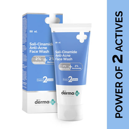 Anti-Acne Face Wash with 2% Salicylic & Niacinamide, 80ml
