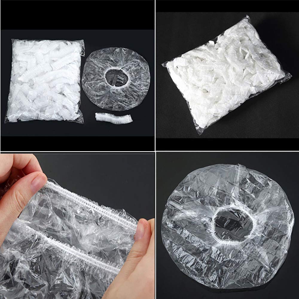 Reusable Waterproof Shower Caps (50-Pack) for Hotels & Spas