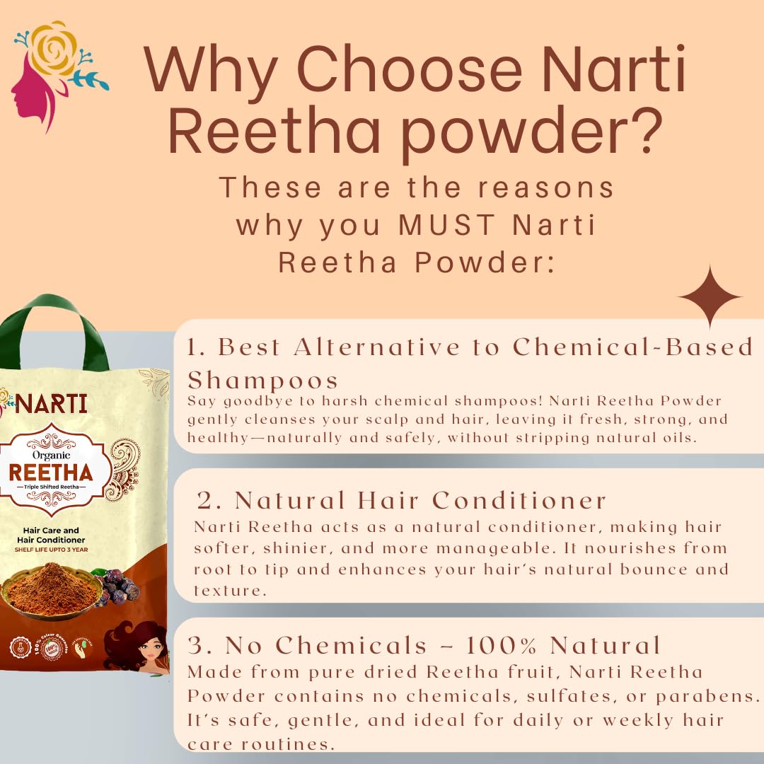 Organic Amla Reetha Shikakai Powder for Hair Care - 1.5 Kg