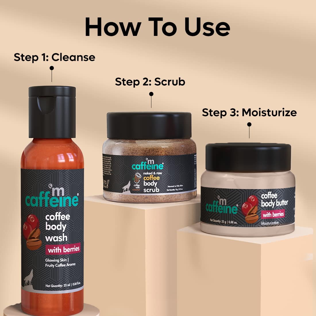 Berries Body Care Gift Set: Wash, Scrub & Butter for Travel