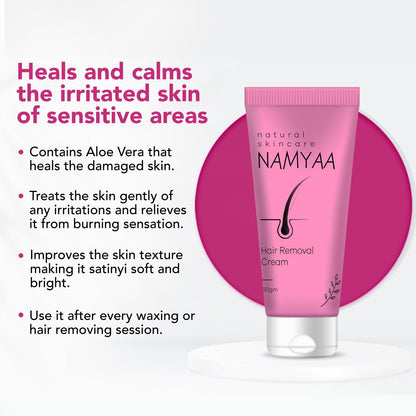 Hair Removal Cream for Intimate Skin + Vitamin C Serum, 60g, 2 Pack