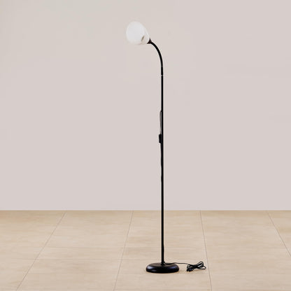 LED Floor Lamp with Movable Shade, Black, Iron, 22 cm x 145 cm