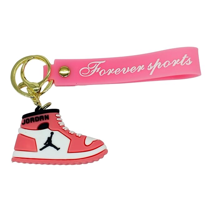 Nike Jordan Pink Silicone Lanyard Keychain | Stylish Keychain |