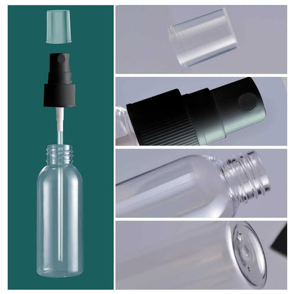 Clear Fine Mist Travel Spray Bottles, 50ml, 6-Pack