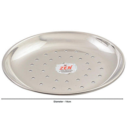 Jain Stainless Steel Idiyappam Stand (Small Size) with 3 Plates|Momos/Vegetable Steamer Utensil, Pack of 1 - Silver Color