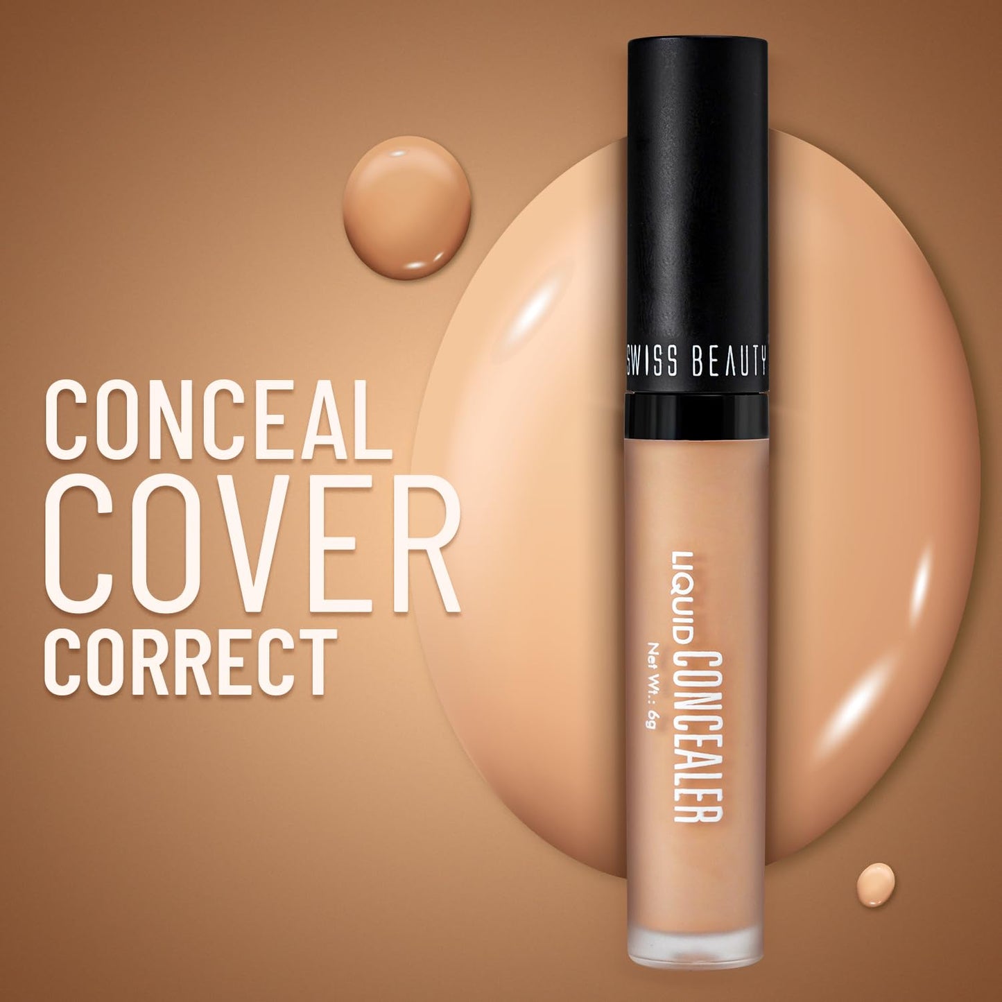 Liquid Lightweight Concealer, Full Coverage Matte, Orange 6g