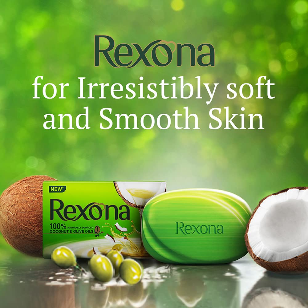 Coconut & Olive Oil Soap for Smooth Skin, 4x100g Bars