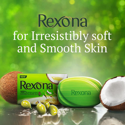 Coconut & Olive Oil Soap for Smooth Skin, 4x100g Bars