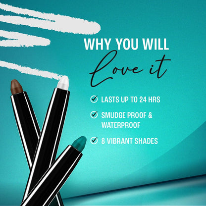 Waterproof Smudge-Proof Black Kajal Pencil - Long Lasting