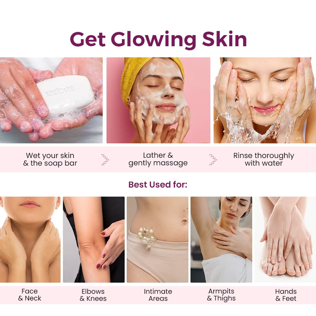 Kojic Acid & Glutathione Whitening Soap - 3 Pack