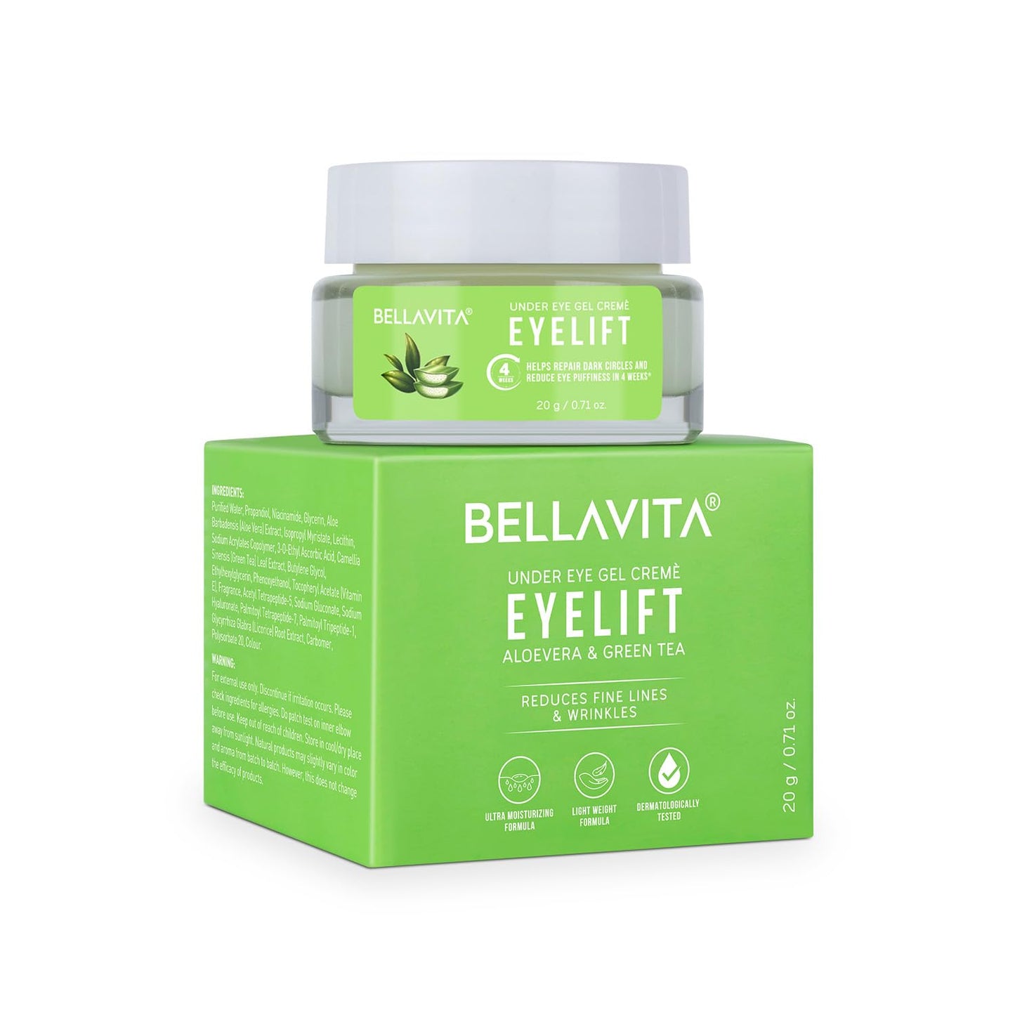 Under Eye Cream Gel for Dark Circles & Wrinkles, 20g