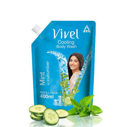 Cooling Mint & Cucumber Body Wash - 400 ml Refill Pouch