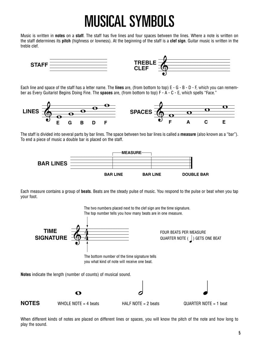 Hal Leonard Guitar Method Book 1: Book Only | Beginner Acoustic and Electric Guitar Instruction | Step-by-Step Guitar Lesson Book with Chords and Exercises | Essential for Self-Teaching and Classes