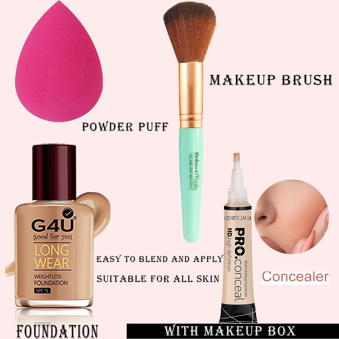 All In One Makeup Kit Set with Box for Women - G4U