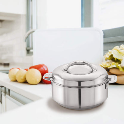 CELLO Maxima Insulated Casserole Hot Pot For Kitchen 1350ml, Silver