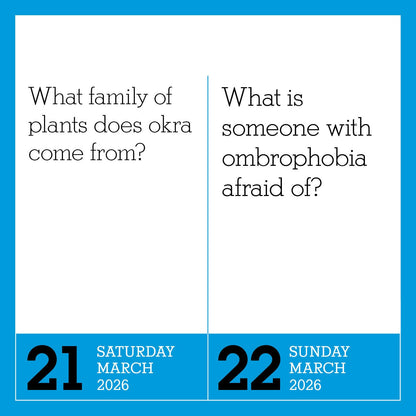 365 Days of Amazing Trivia Page-A-Day® Calendar 2026: The World's Bestselling Trivia Calendar