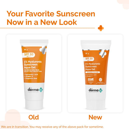 Hyaluronic Sunscreen Aqua Gel SPF 50 - Lightweight & Non-Greasy
