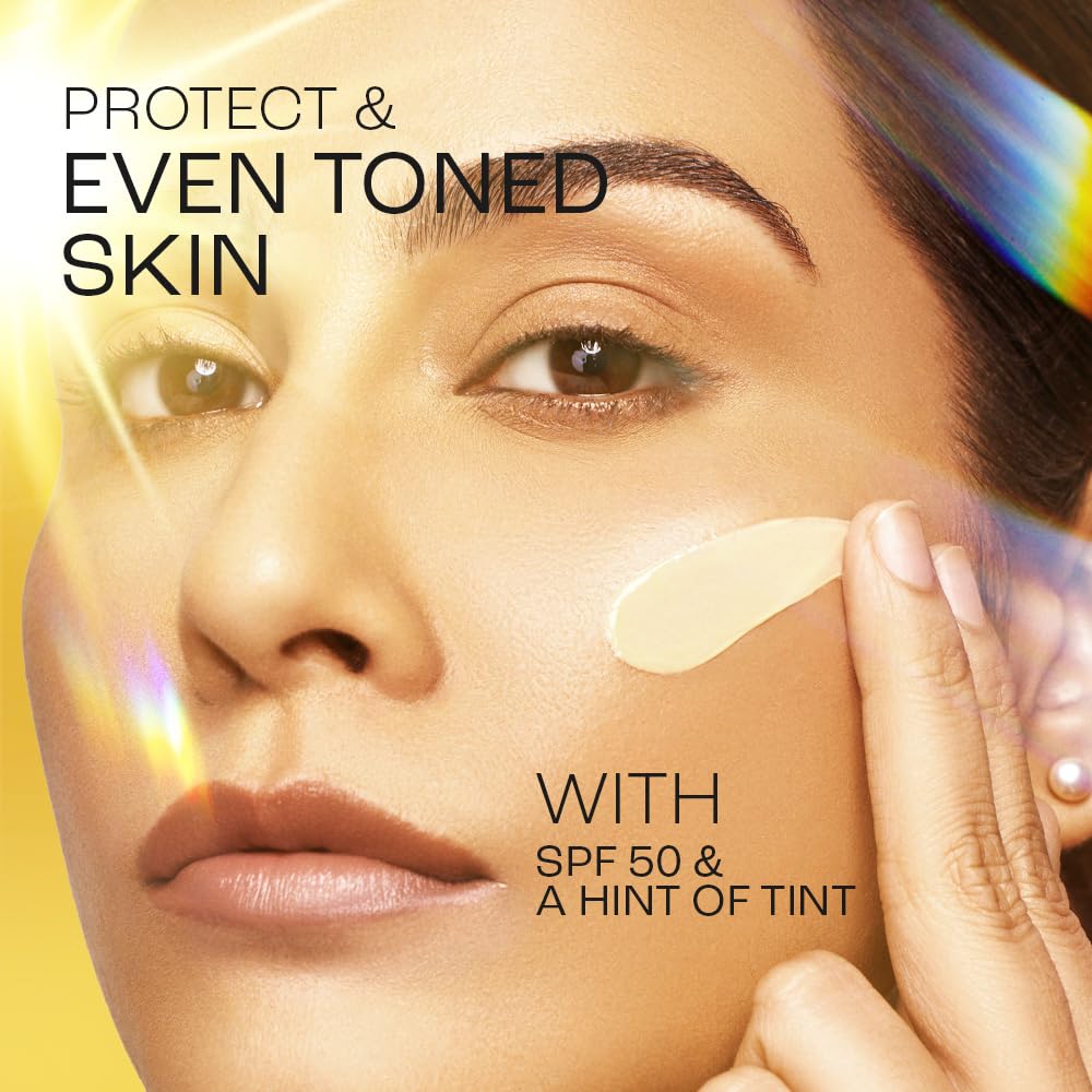 Tinted Sunscreen SPF 50 - Natural Finish, Non-Sticky, 50g
