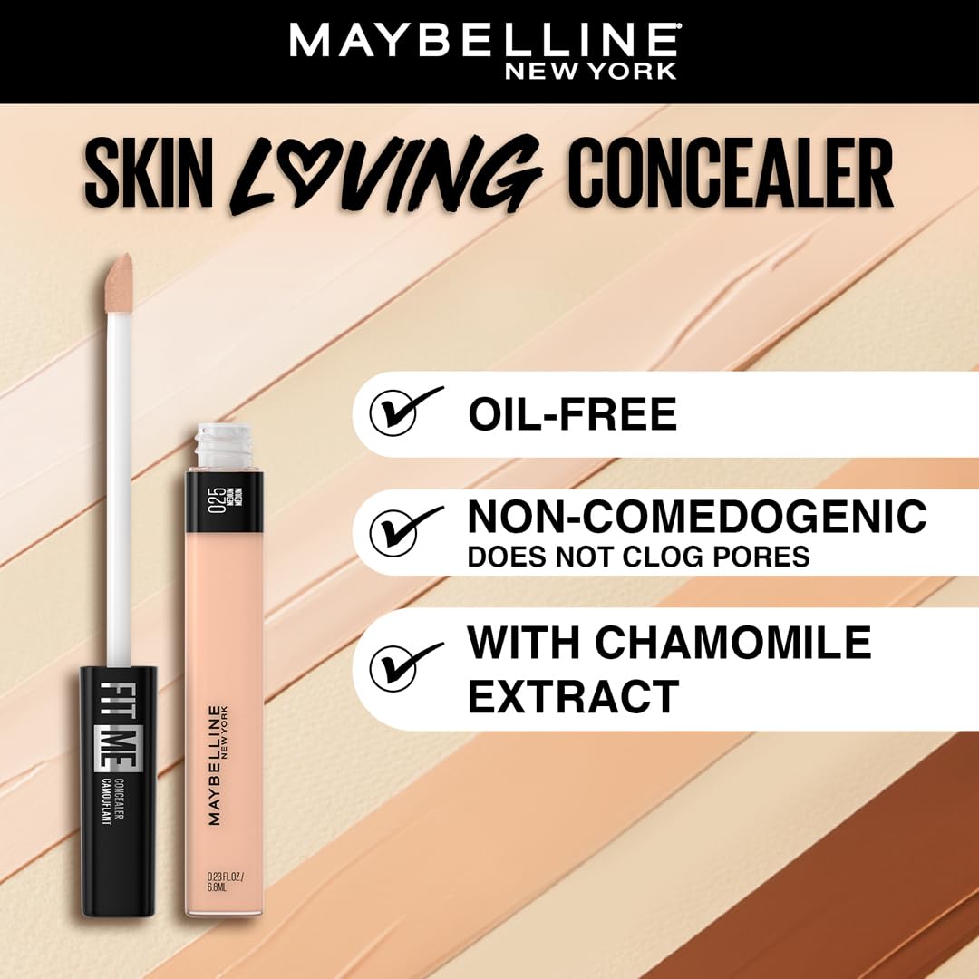 Maybelline Fit Me Concealer, 25 Medium, 6.8ml, Matte & Poreless