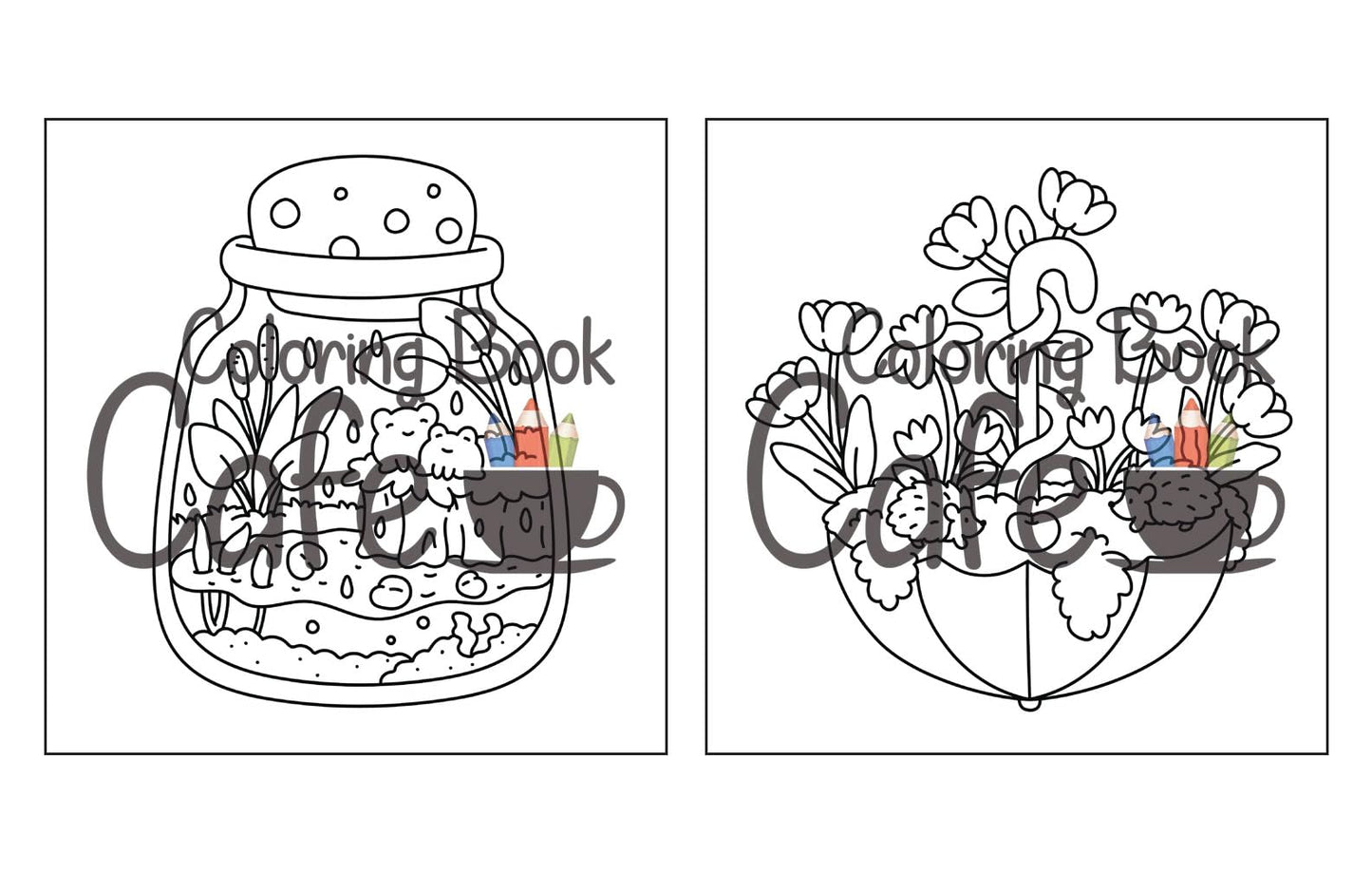 Tiny Gardens: Cute & Comfy Coloring Book for Adults and Teens Featuring Adorable Garden Scenes (Cute and Comfy Coloring Books)