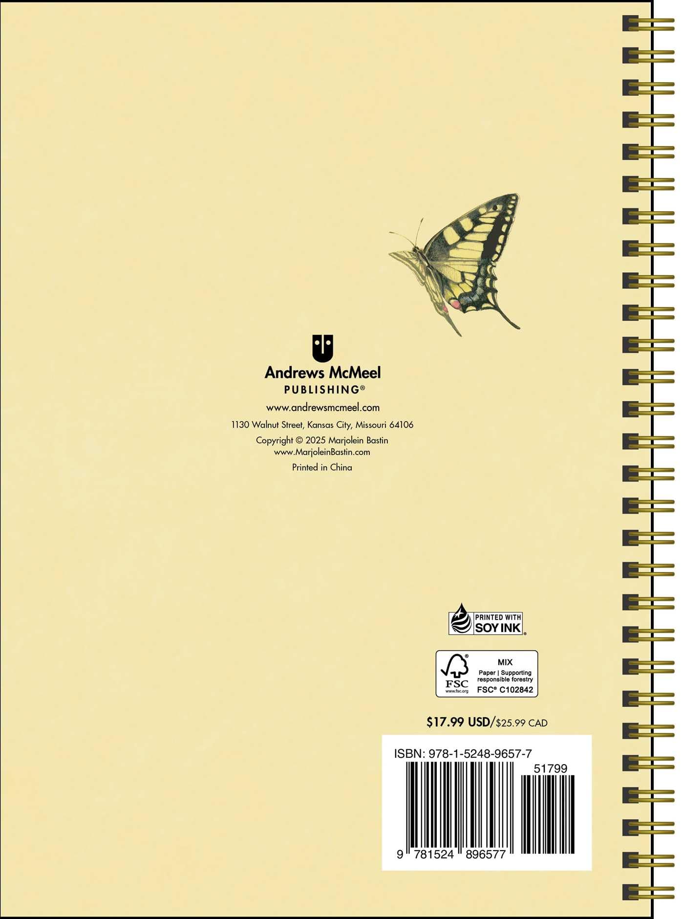 Marjolein Bastin Nature's Inspiration 12-Month 2026 Engagement Calendar 