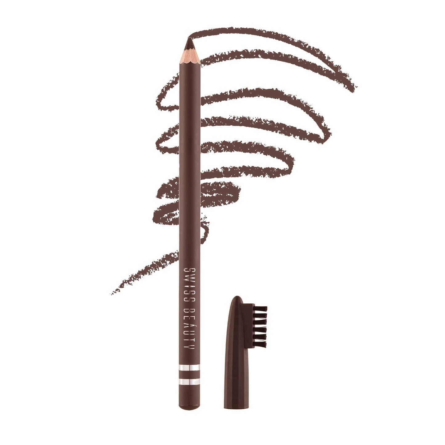Waterproof Eyebrow Pencil with Brush, Dark Brown 1.5G