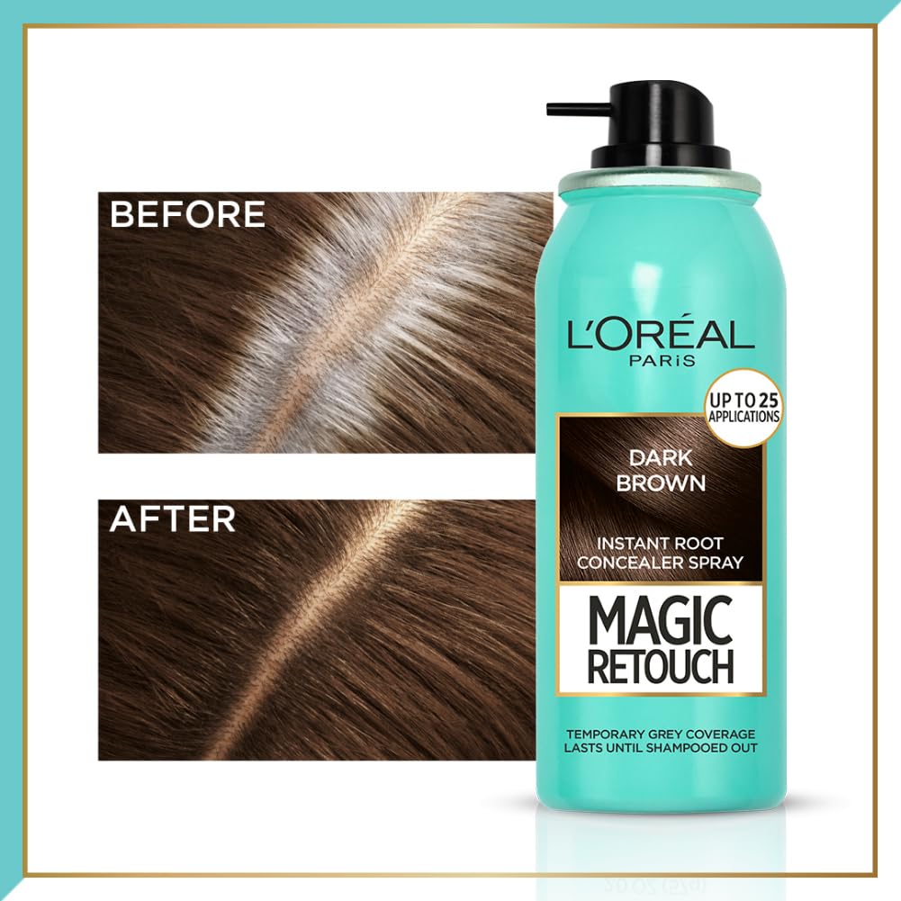 L'Oreal Root Concealer Spray, Dark Brown, 75ml
