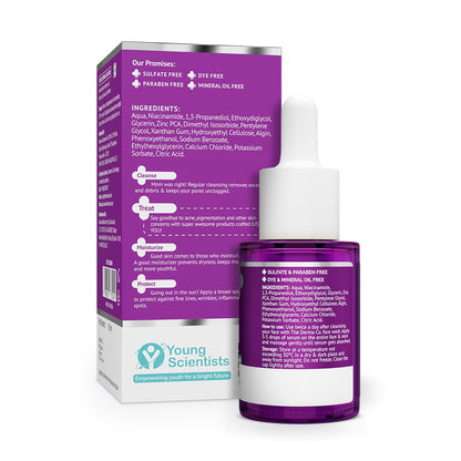 10% Niacinamide Face Serum with 2% Zinc, 30ml - Fights Acne
