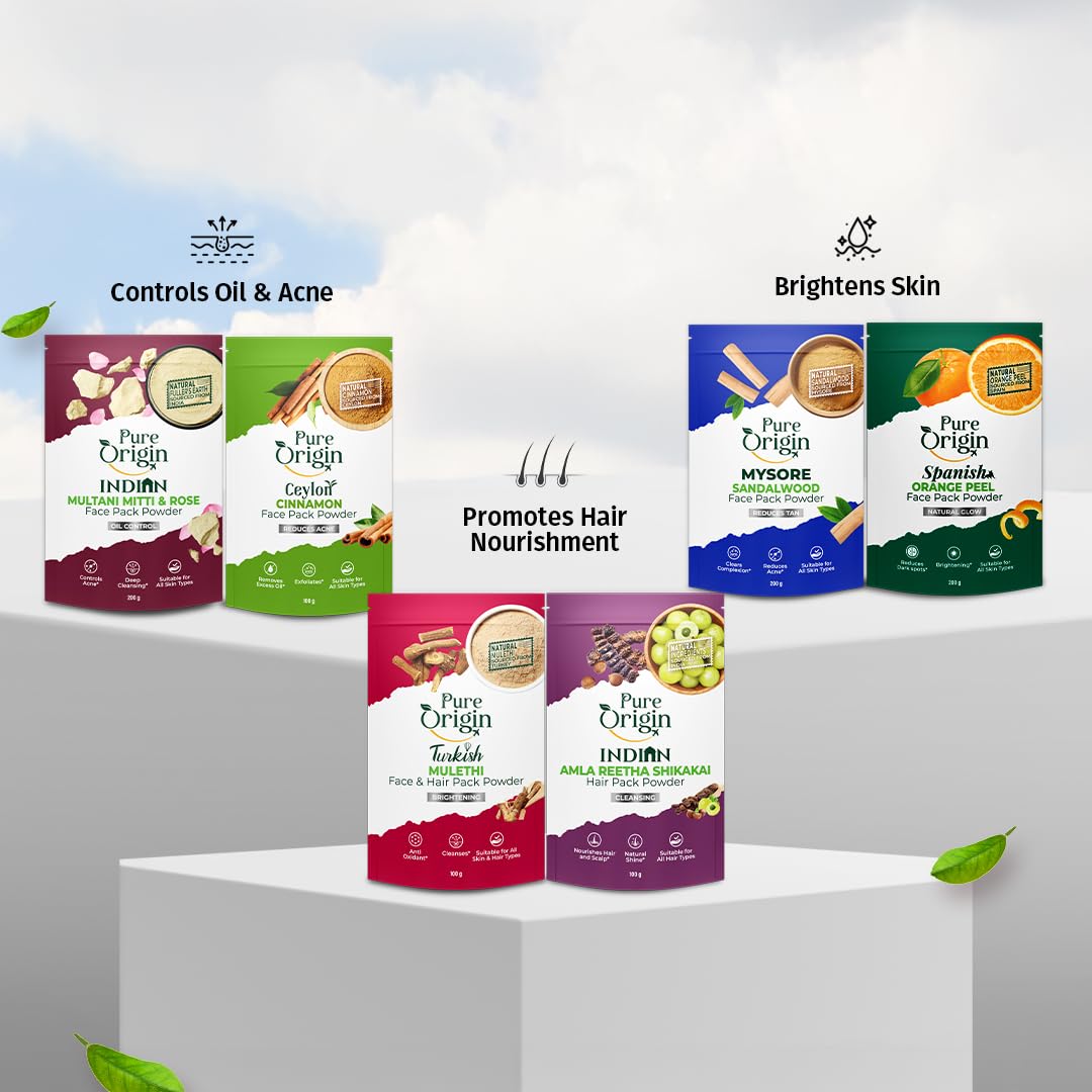 Herbal Hair Pack Powder for All Hair Types - 200g (Pack of 2)