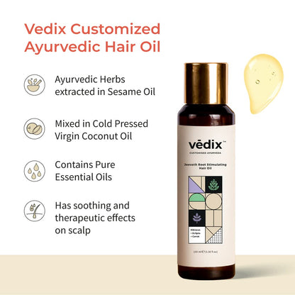 Ayurvedic Hair Oil & Shampoo for Hairfall - Curly/Wavy Hair 100ml