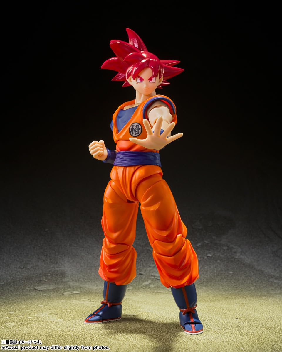 Bandai S.H.Figuarts: Dragon Ball Super – Super Saiyan God Son Goku (Saiyan God of Virtue) Action Figure