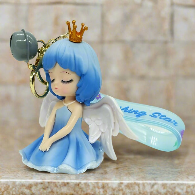 Cute Blue Fairy Angel Keychain | Model 2 | Premium | Lanyard Keychains |