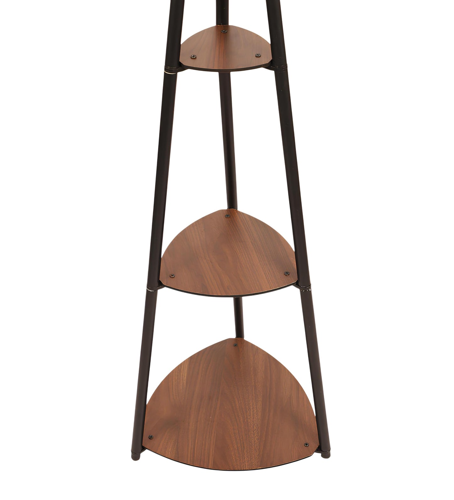 Bamboo Tripod Floor Lamp - Eco-Friendly Rattan Shade - 14x12 inch - Wooden Standing Lamp for Living Room