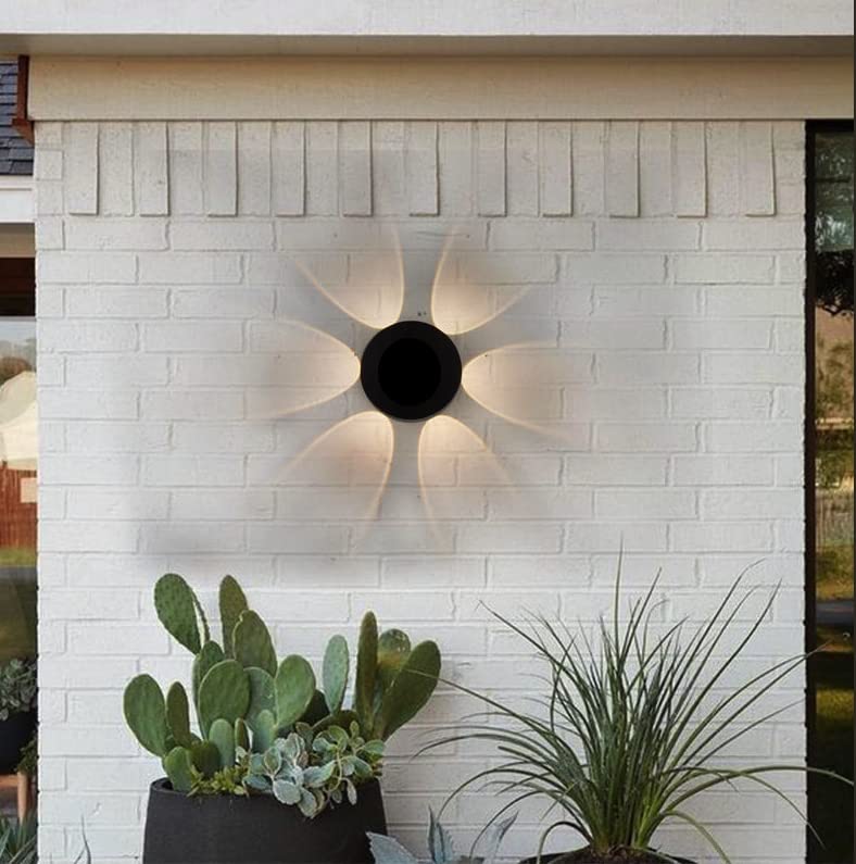 LED Wall Light - Modern Waterproof Design - Black Aluminium - 12 Watts - 600-720 Lumens