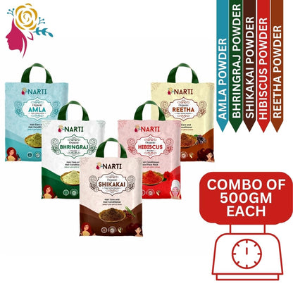 Herbal Hair Care Pack - Amla, Reetha, Shikakai, Bhringraj & Hibiscus (2.5kg)