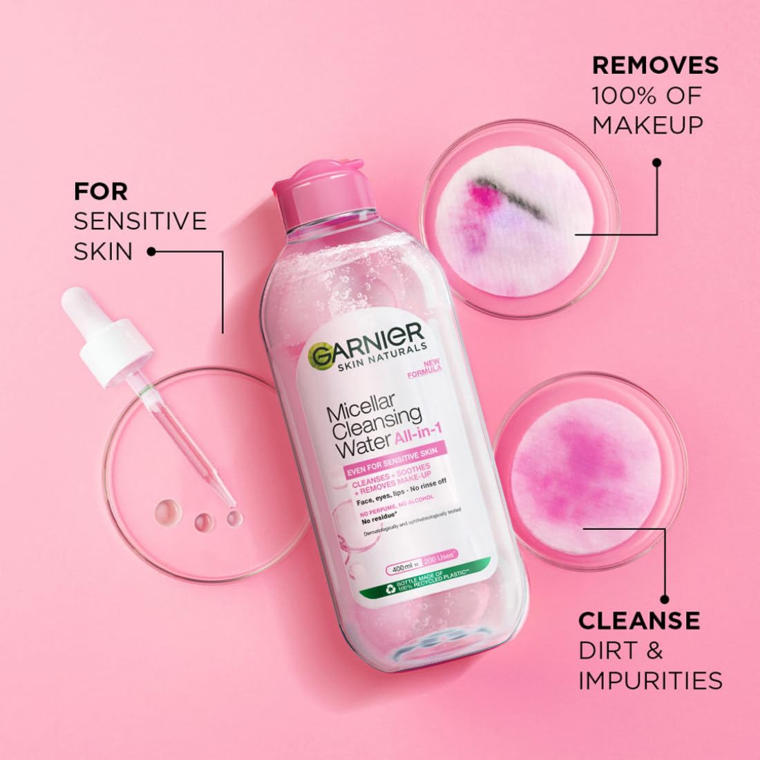 Garnier Micellar Cleansing Water, Hydrating & Soothing, 125ml