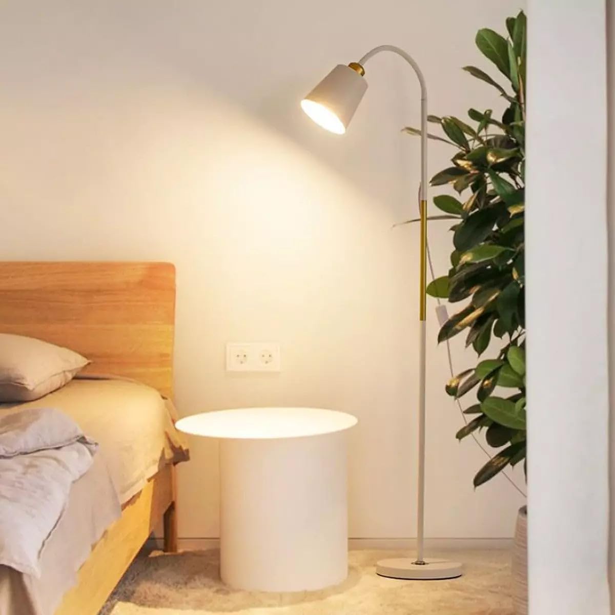 LED Floor Lamp Modern Minimalism White Metal 150cm Height