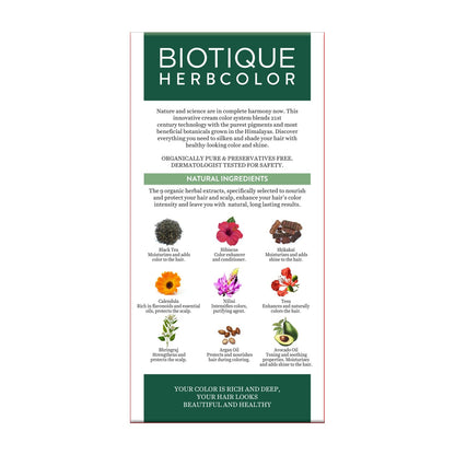 Ammonia-Free Herbal Hair Color, Natural Black 1N, 50g+110ml