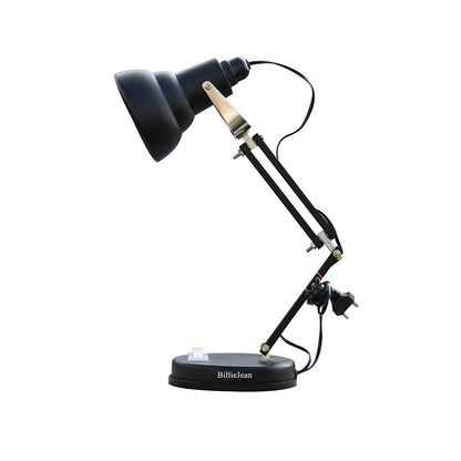 Table Lamp with Aluminium Shade, Matte Black Finish, B22 Holder, 2.5m Wire Length