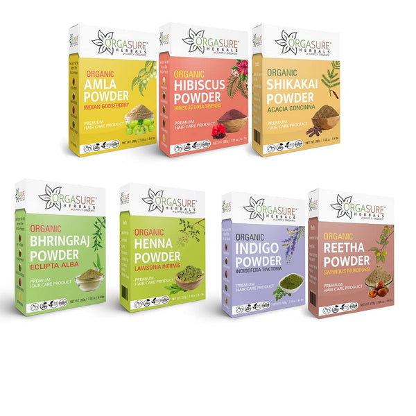 Herbal Hair Care Combo: Amla, Reetha, Shikakai & More - 200g Each