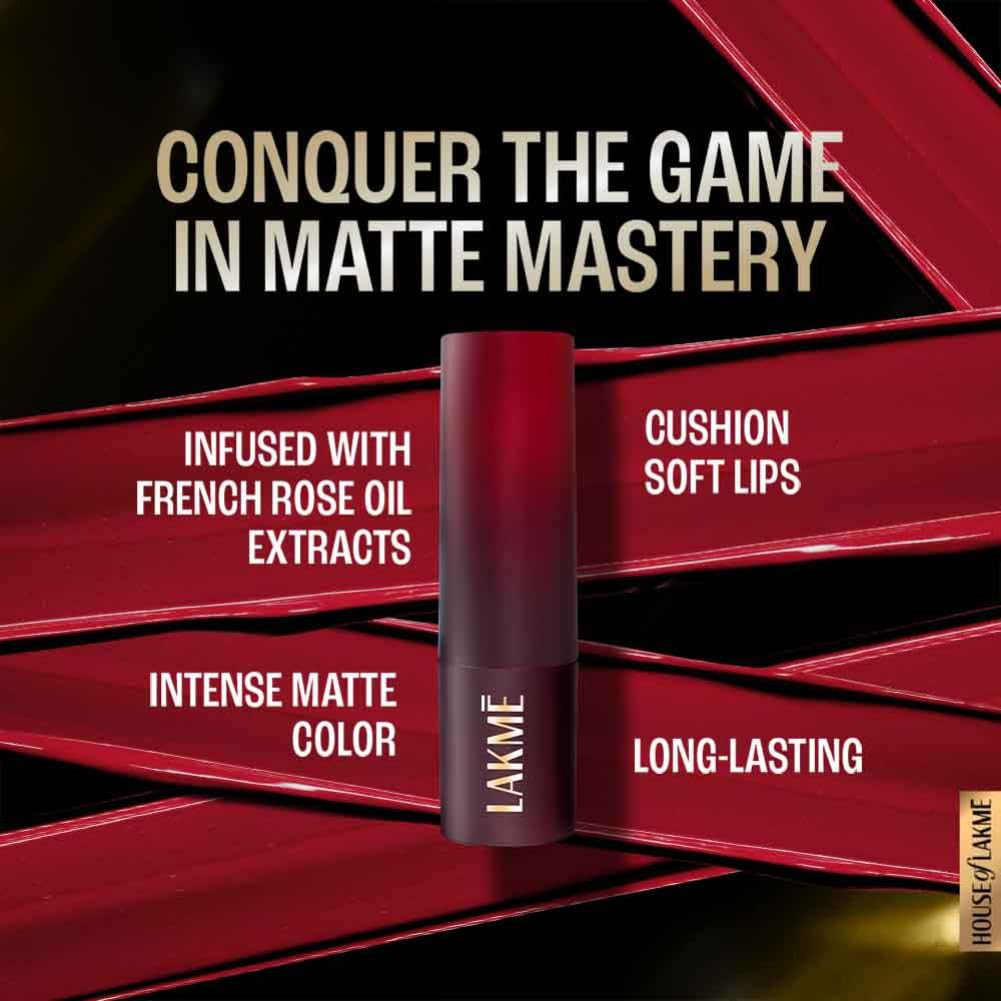 Burgundy Bloom Matte Lipstick with French Rose Oil, 4.5G