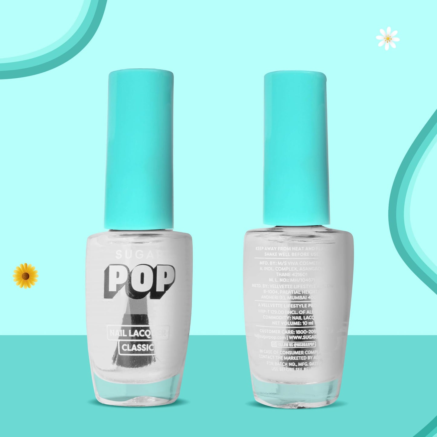 Nail Lacquer 27 Crystal Clear, 10ml - Quick-Dry, Chip-Resistant