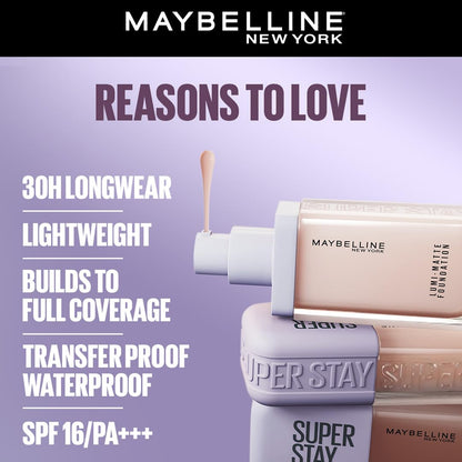 Maybelline Super Stay Lumi-Matte Foundation 115, 35ml, 30H Wear