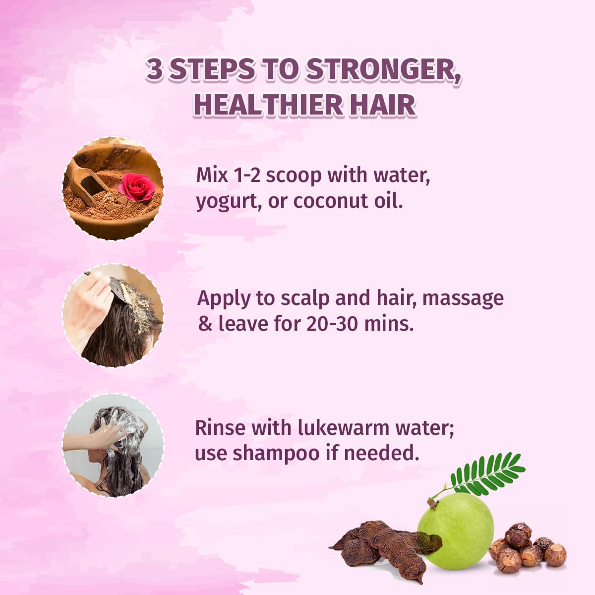 Herbal Hair Pack Powder for All Hair Types - 200g (Pack of 2)