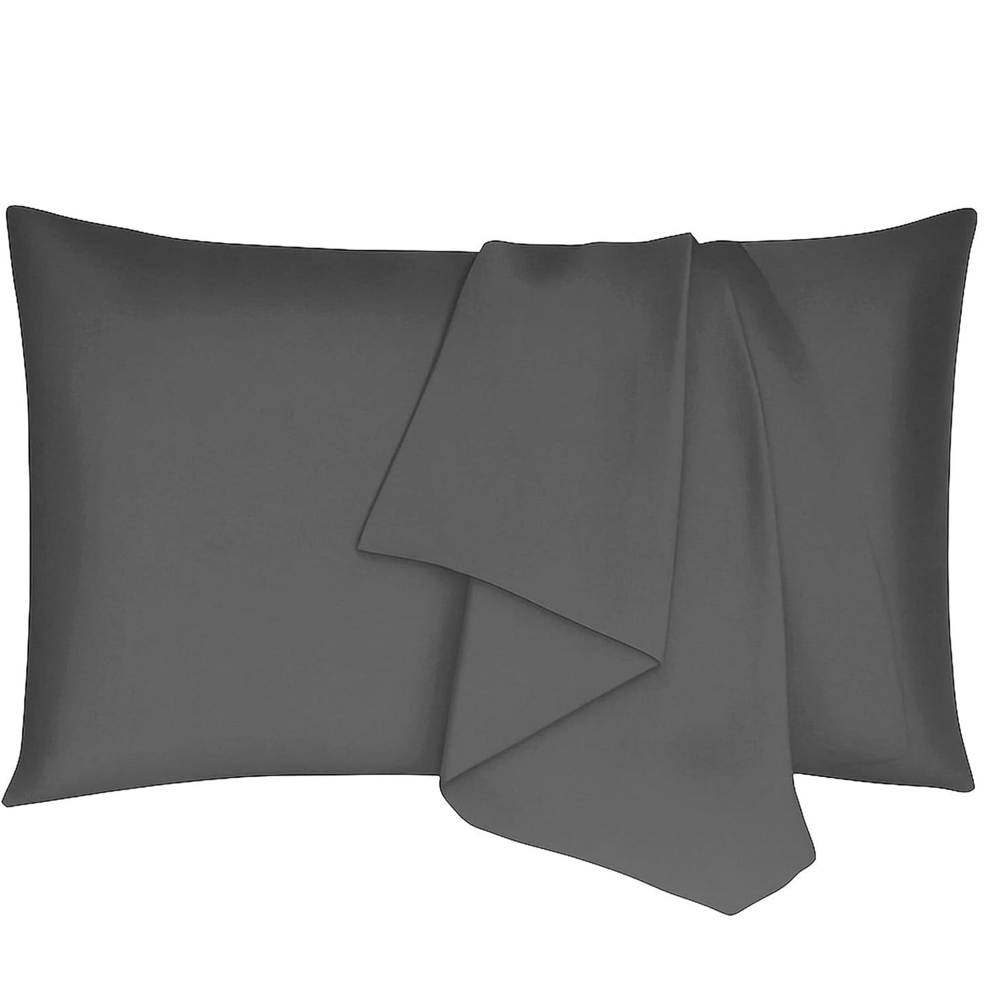 Ambra Linens Ultra Soft Pillow Protectors 400TC Set of 2 Breathable Pillow Covers-Grey