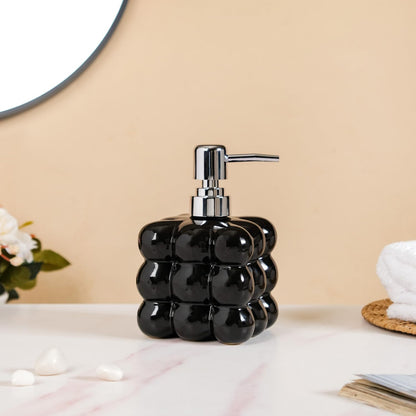 Ceramic Soap Dispenser Pump - Black - 520ml - Elegant Design - Refillable